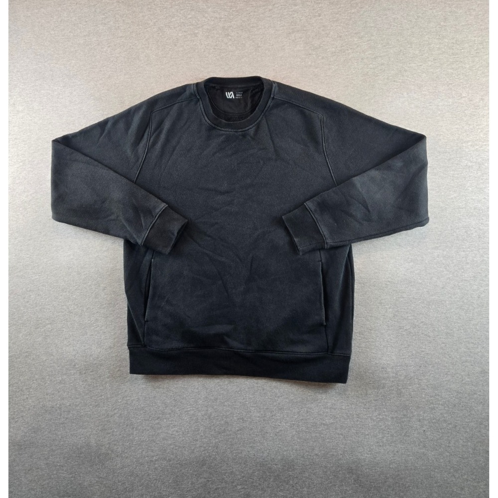 VRST‎ Sweatshirt Mens Large Black Pullover Pockets Long Sleeve Fleece Gym